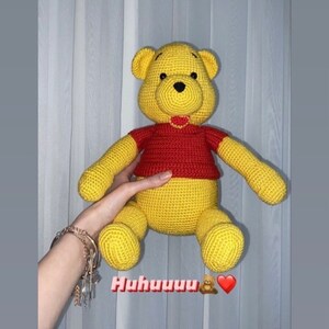 Winnie the pooh amigurumi pattern, amigurumi pattern, crochet pattern, winnie the pooh, pdf