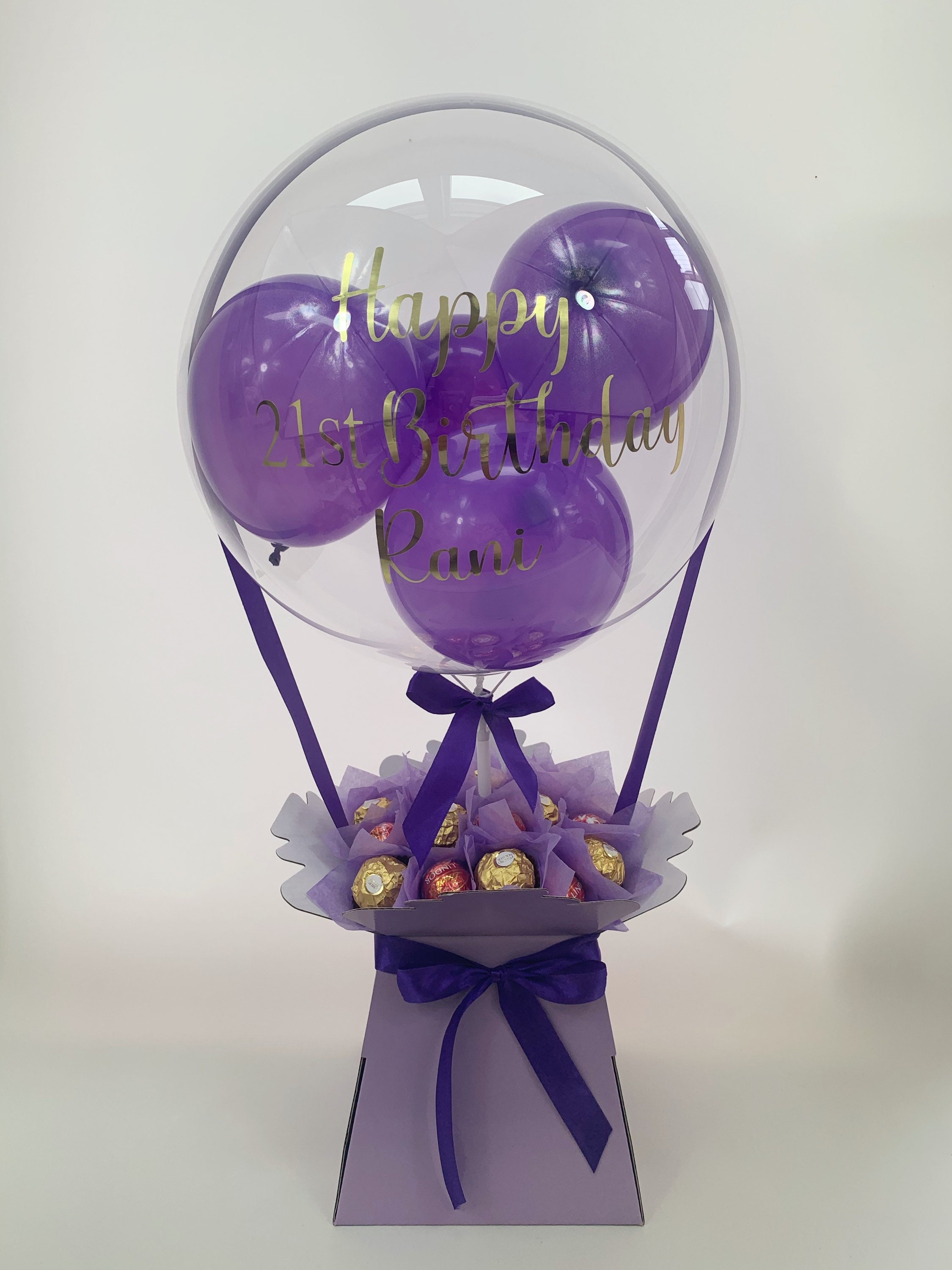 DIY Hot Air Balloon with Chocolate Bouquet / Bobo Balloon Bouquet / Balloon  Ideas 