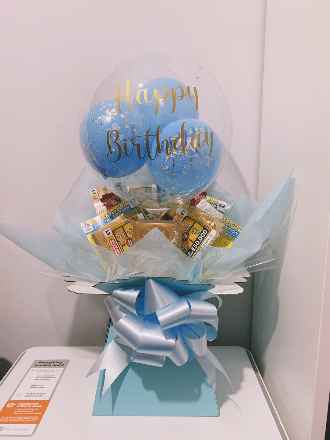 Scratch Card With Chocolate Bouquet, Ferrero Rocher,lindt Lindor, Sweet