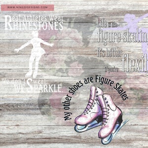 Figure Skating | Ice Skating | Skating Shoes | Digital Downloads | PNG, SVG