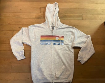 Classic Venice Beach Sunset Zipper Hoodie