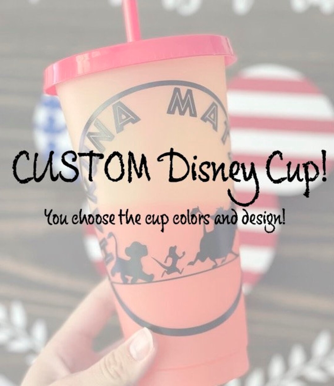 Custom Color Changing Disneyinspired Cold Cup Etsy