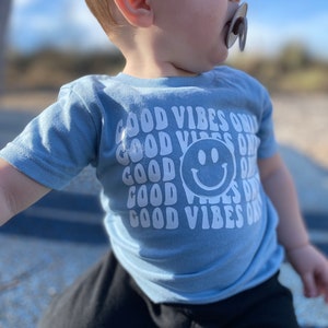 Good Vibes Only toddler t-shirt. Graphic tee for kids. Trendy toddler clothes. Little boy gift. Cool shirt for toddler boy or girl.