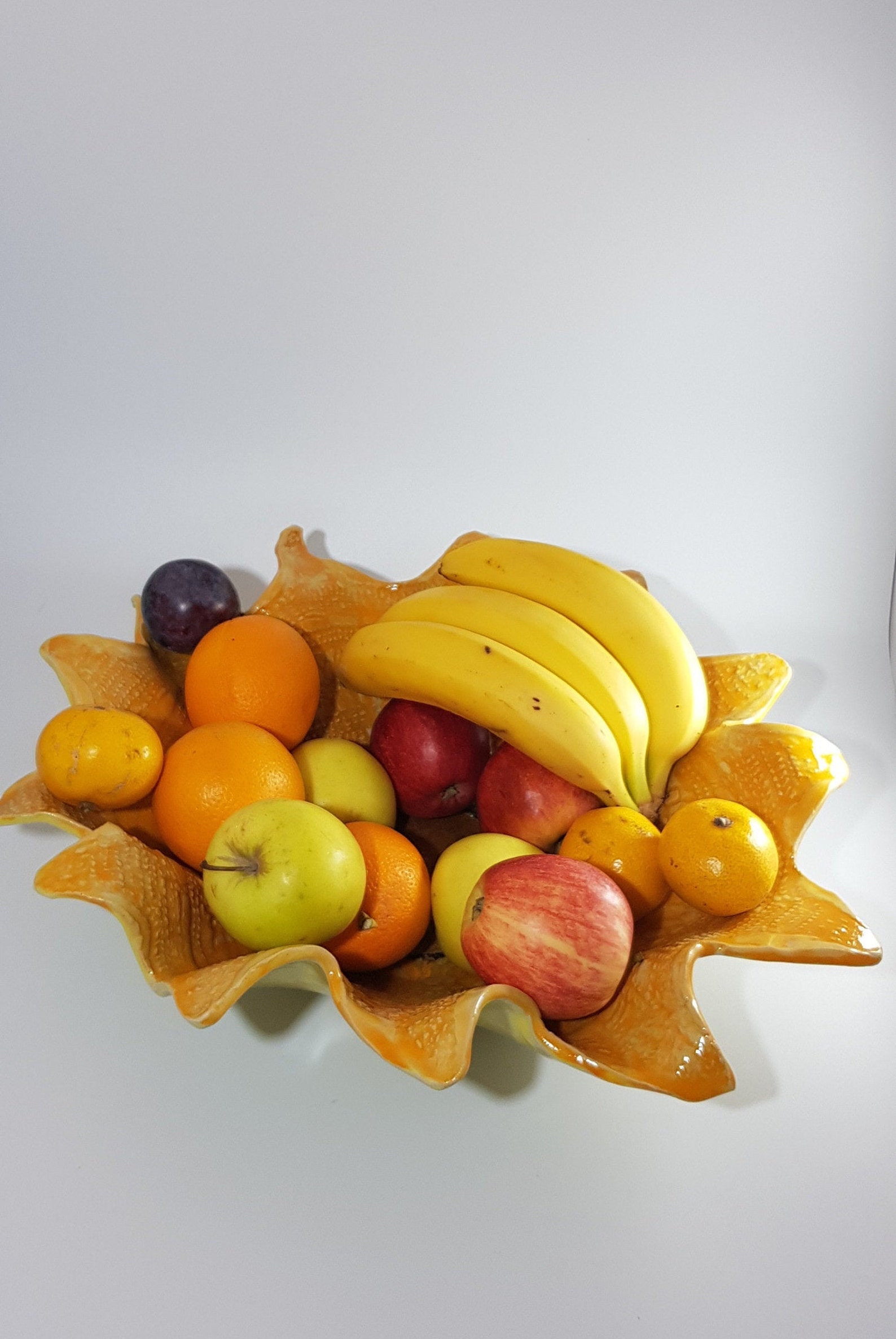 Ceramic Fruit Bowl. Yellow Fruit Bowl. Bowl Sun. Big Fruit Etsy