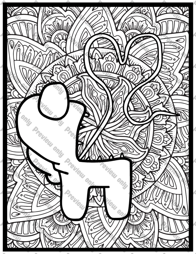 Among Us Coloring Pages 3 Pack Print and Color Vol. 2 | Etsy