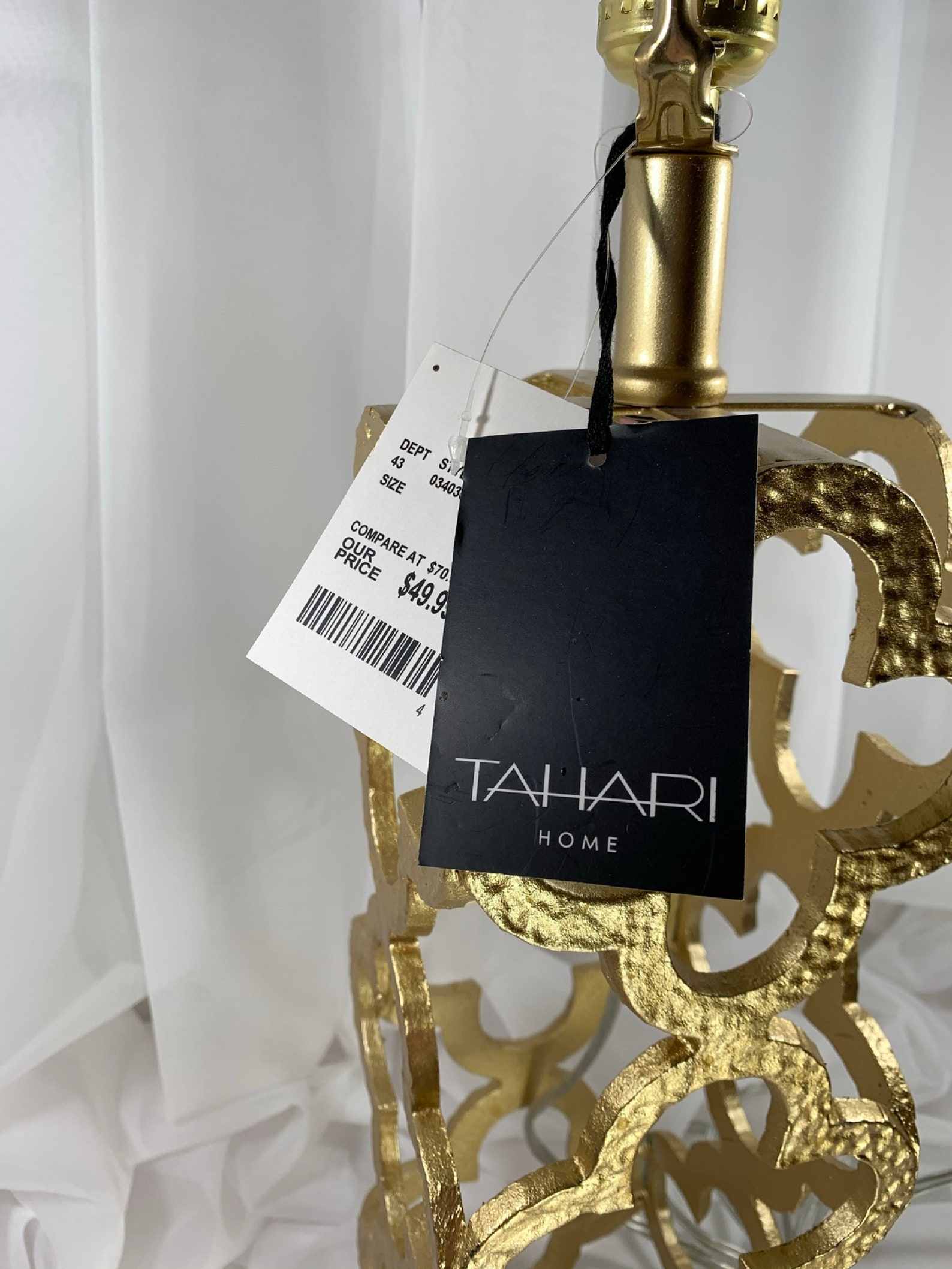 Unique Tahari Home Gold Toned Art Deco Table Lamps 2 Etsy