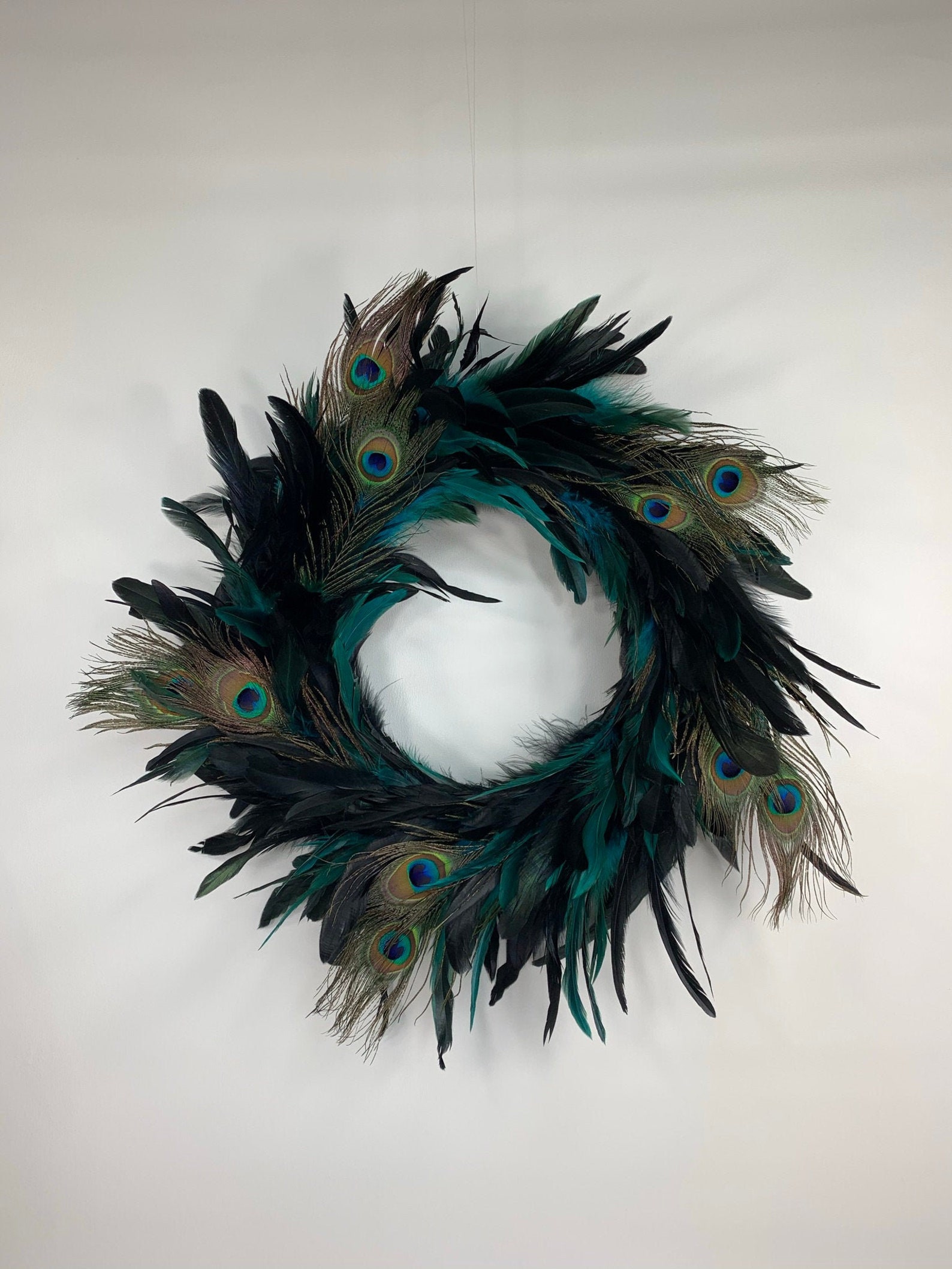 16 Beautiful Peacock Feather Wreath Etsy