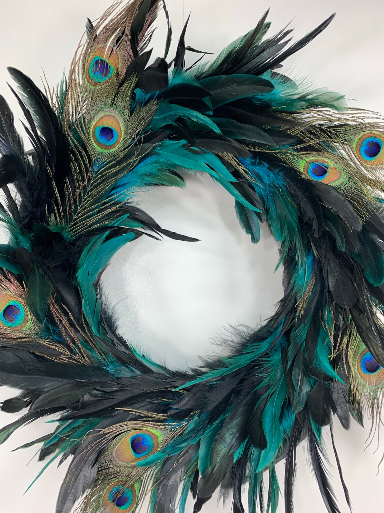 16 Beautiful Peacock Feather Wreath Etsy