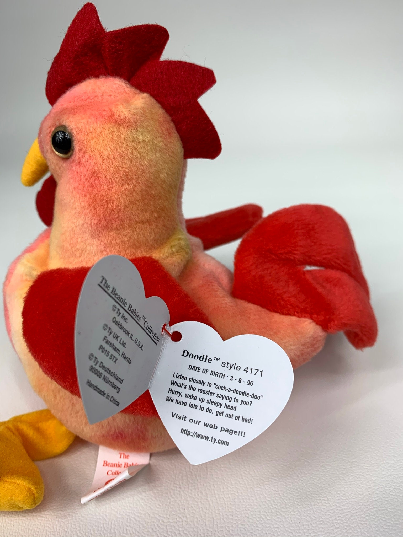 Ty Original Beanie Babies DOODLE the Rooster Primera edición Etsy