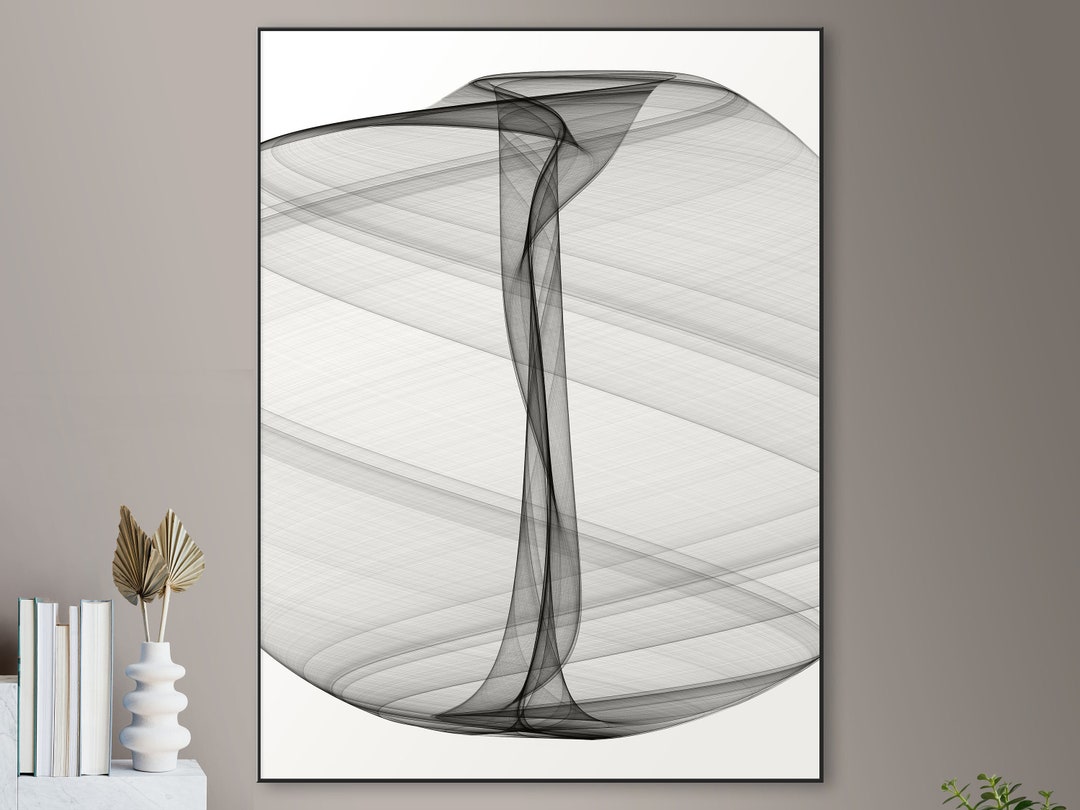 Abstract Math Posters Math Abstract Art Big Poster, Chaos Strange Attractor, Printable ...