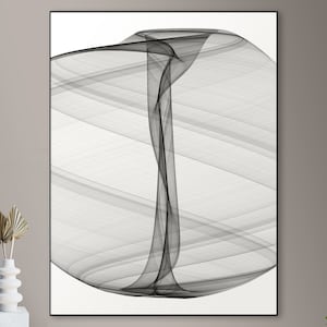 Math abstract art - big poster, chaos strange attractor, printable digital download, elegant and minimalist wall art