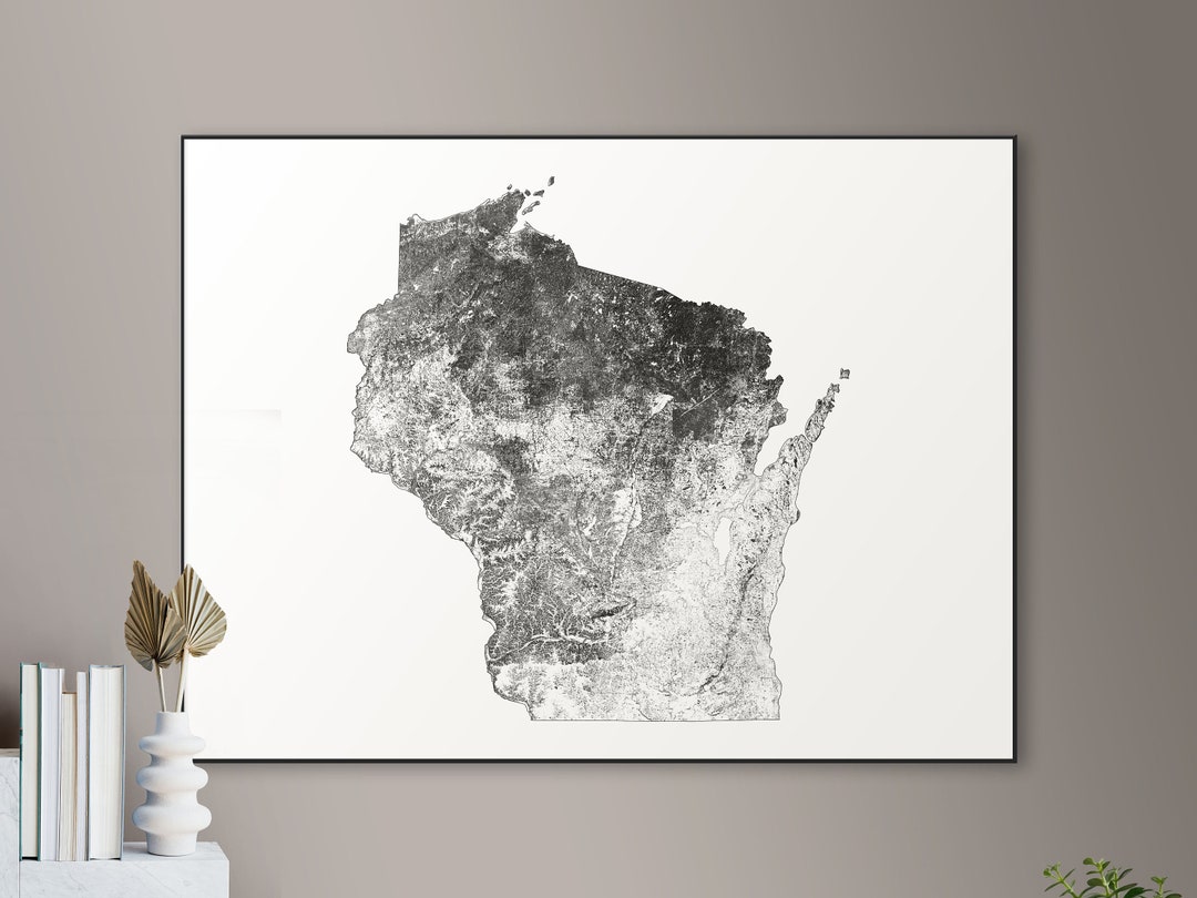 Forests of Wisconsin Map - Big Poster, Printable Digital Download ...