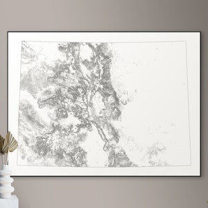 Forests of Colorado kaart - grote poster, afdrukbare digitale download, elegante en minimalistische muur kunst