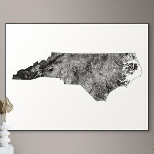 Forests of North Carolina map - big poster, printable digital download, elegant and minimalist wall art