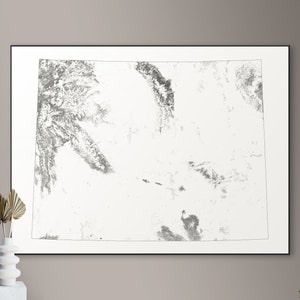 Forests of Wyoming map - big poster, printable digital download, elegant and minimalist wall art
