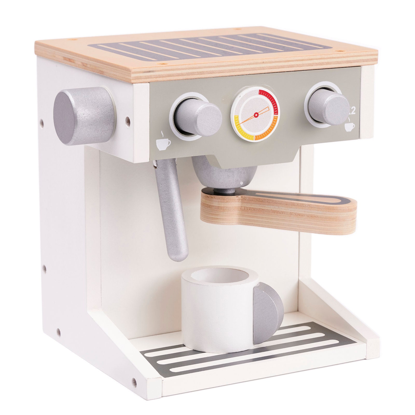 8x Kids Wooden Toys Coffee Maker Toy Espresso Machine Playset, Toddlers  Play