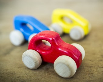 3 Wooden toy cars, eco toy cars