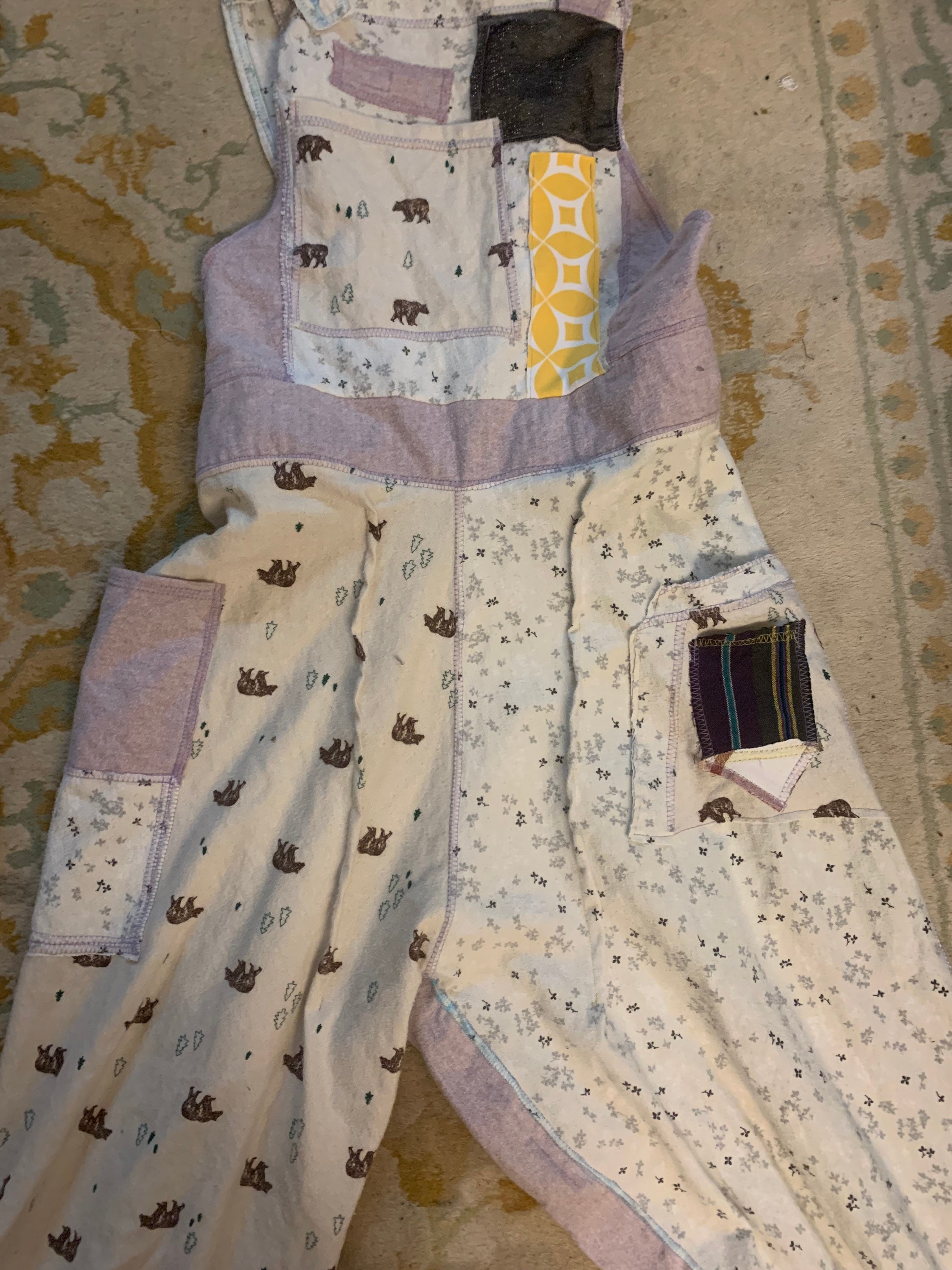 Homemade upcycled flannel overalls Etsy