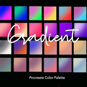 Dégradé de couleurs, arc-en-ciel, palette de couleurs Procreate, échantillon Procreate, palette de couleurs, palette de couleurs holographiques
