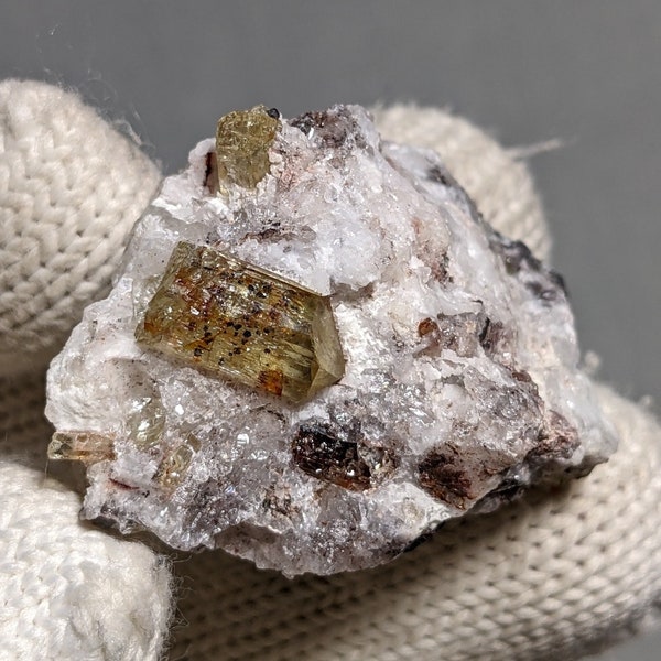 Golden apatite mineral specimen from Durango, Mexico - 39 grams