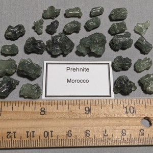 25 Stück Lot Prehnit Minerale aus Marokko - 29,8 Gramm