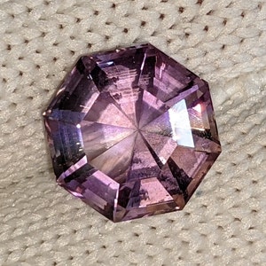 Ametrina natural facetada de 16,6 quilates, corte octogonal, Bolivia