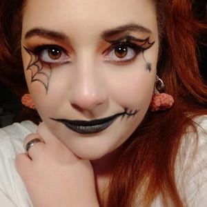 Handmade Orange Pumpkin Earrings | Boho-Chic Statement jewelry | Unique item | Fantasy-halloween jewelry |