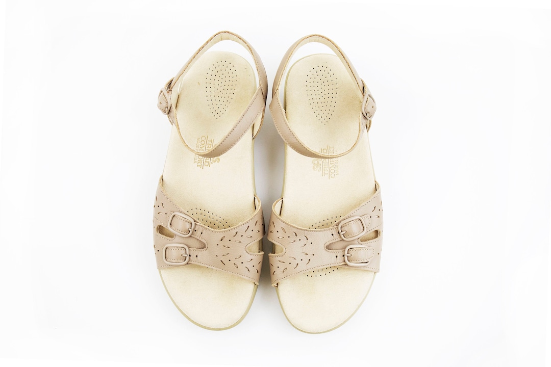 Vintage Beige Sandals Size 8 US Women's Etsy