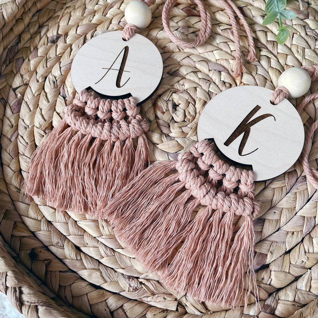 Personalized Initial Essential Oil Car Diffuser, Car Charm, Wooden Car ...