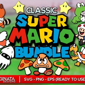 Super Mario Classic SVG, PNG, EPS Bundle - Cricut