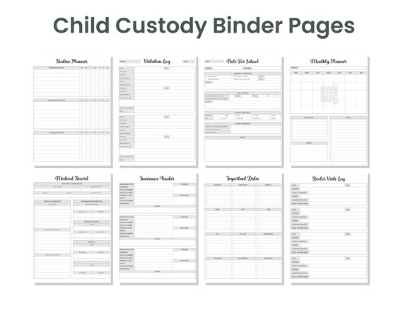 Co Parent Binder / Printable Version Co-parenting Book for - Etsy