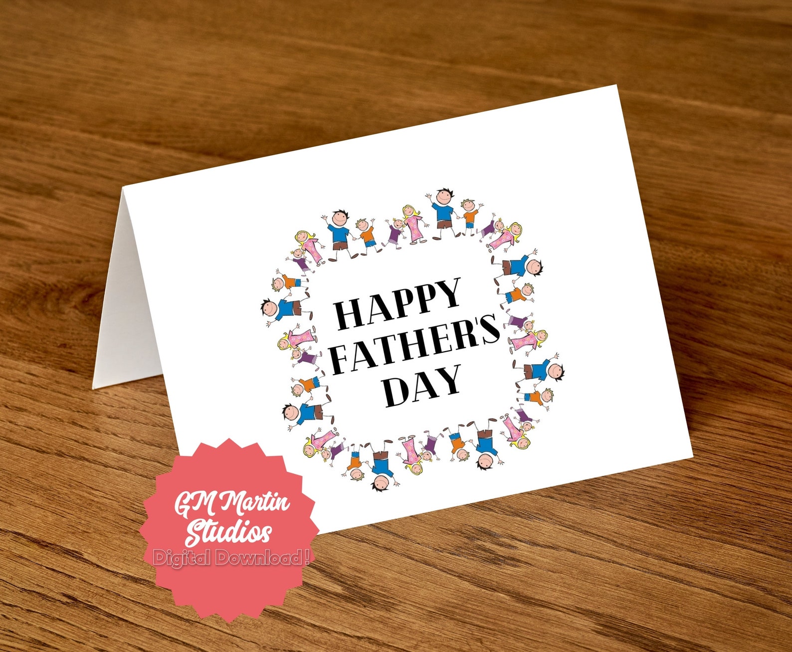 Happy Father's Day Cute Card Printable Fathers Day | Etsy
