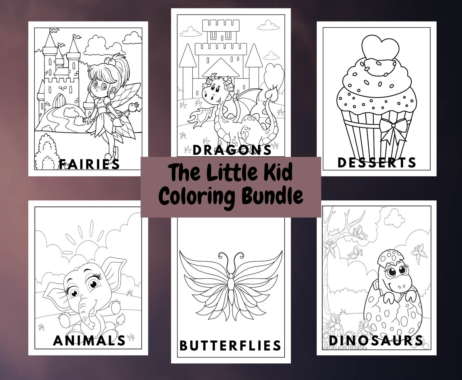 Little Kids Coloring Pages Coloring book bundle For Etsy