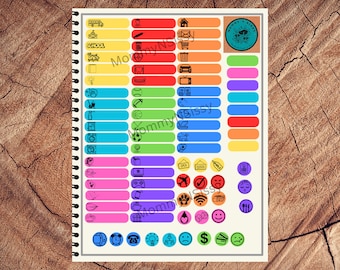 Digital Label Sticker Sheet | Pre Cropped | Good Notes