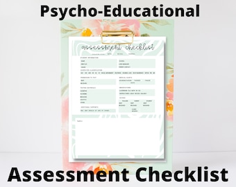 School Psychologist Assessment Cover Sheet - Etsy
