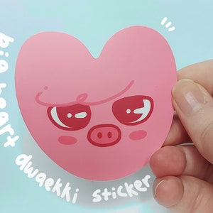 Heart Dwaekki big sticker