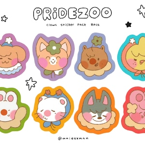 Pacote de adesivos de vinil Pridezoo