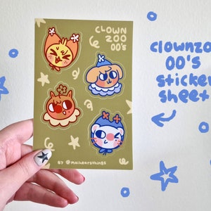 Clownzoo 00&#39;s sticker sheet