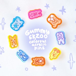 Gummy Skzoo colorful acrylic pins
