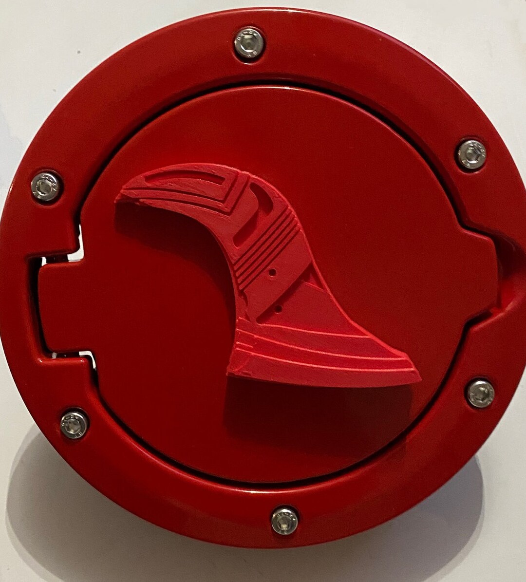 Yondu Fin Blade in 3D - Red With Red for Jeep Wrangler Gas Cap Cover ...