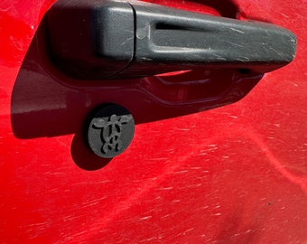Honu Peace Turtle in 3D - Black - For Jeep Wrangler JK/JKU/JL Key Lock Cap Cover  (07-26)  Hawaiian Hawai Tropical Palm