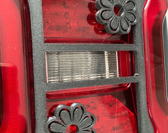 Cubiertas para luces traseras LED para Jeep Wrangler JK/JKU/JL (2019-2026) - Hermosas flores hawaianas