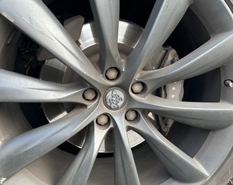 Guscio di tartaruga Honu in 3D nero per Telsa Model X, Model Y, Model 3 - Coprimozzi centrali da 56 mm - 4 pezzi - Sea Hawaiian Hawaii - Overlay