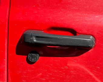 Spider in 3D - Black - For Jeep Wrangler JK/JKU/JL Key Lock Cap Hole Cover  (07-24) Super Hero Cool Design