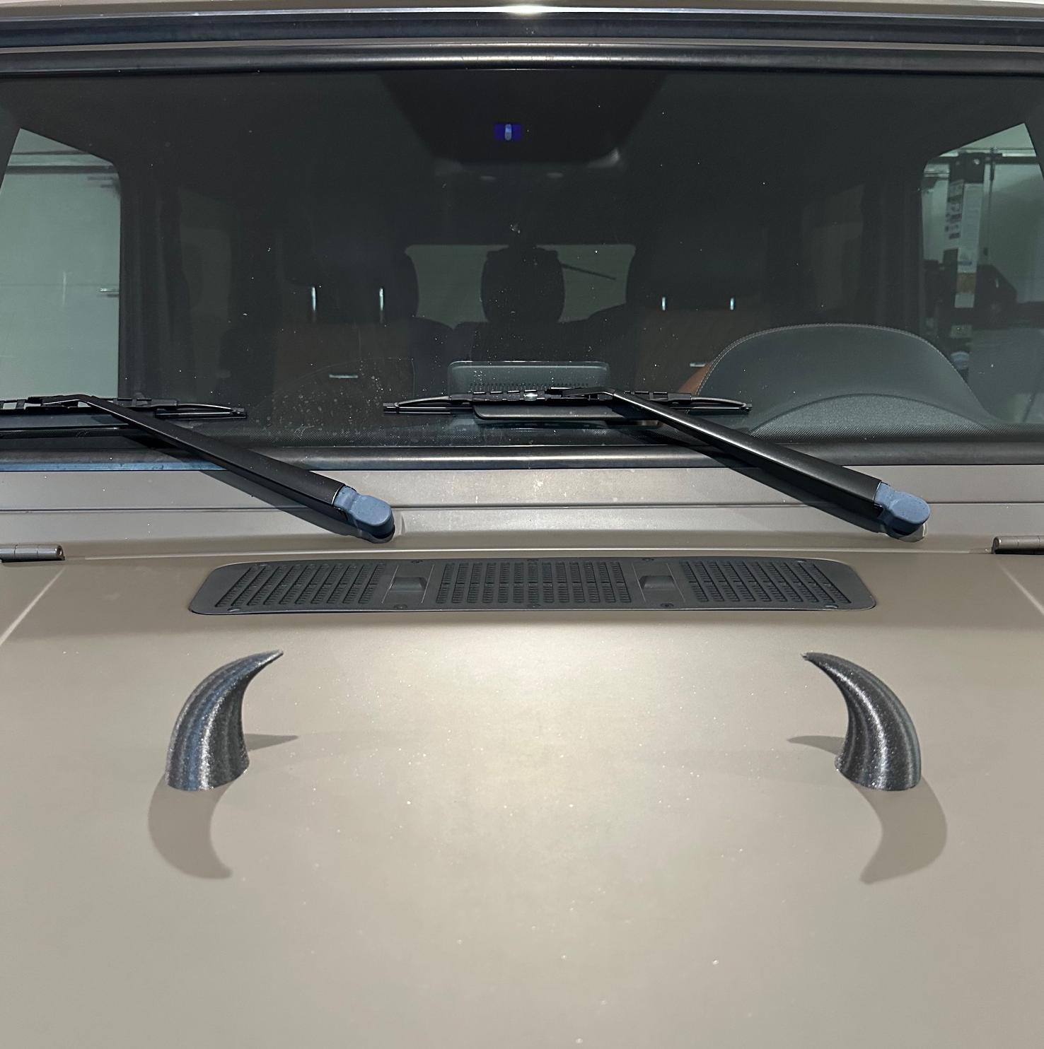 Iplusmile 2 Pezzi Corna Del Diavolo 3D Per Auto - Decorazione Rossa Per Tetto, Accessorio Gotico Halloween, Corna Di Toro
