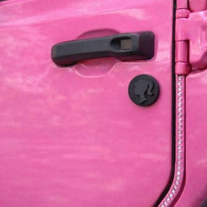 Girl Head Pony Tail Silhouette in 3D - Various Colors - For Jeep Wrangler JK/JKU/JL Key Lock Cap Hole Cover  (07-24) Must have Accessory