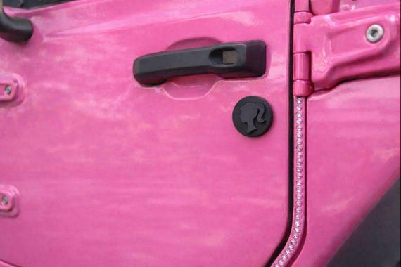 Girl Head Pony Tail Silhouette in 3D - Various Colors - For Jeep Wrangler JK/JKU/JL Key Lock Cap Hole Cover  (07-24) Must have Accessory