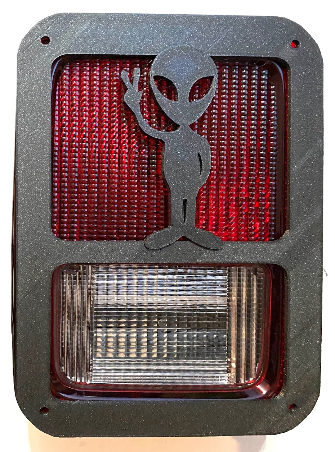 Alien Peace Martian in 3D - Black for Jeep Wrangler JK/JKU Rear Tail ...