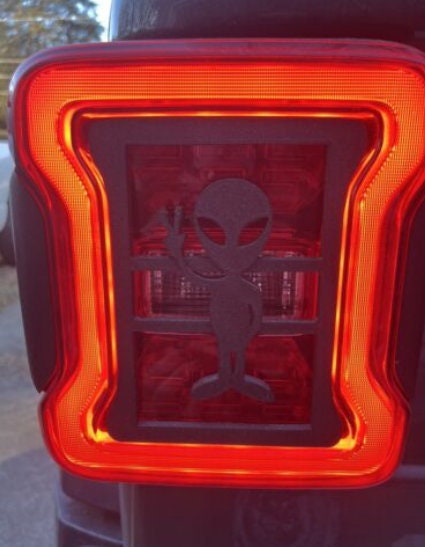 Alien Peace Sign in 3D W Various Colors for Jeep Led Version JK/JKU/JL ...