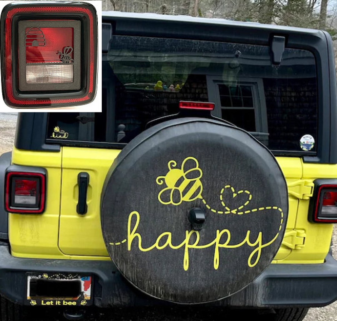Honey Bee Hive in 3D Black for Jeep Wrangler JKJKUJL Rear - Etsy